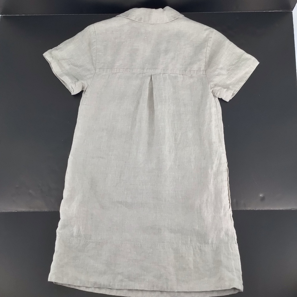 Madewell V-neck Palma Mini Dress in 100% Linen Natural Undyed nq627 Size XXS - Picture 13 of 13